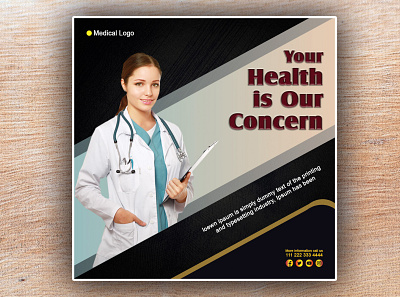 Your Health is Our Concern branding design flayer design graphic design poster design social media design