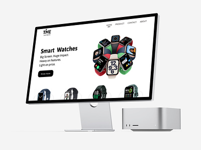 UI for smart watches website "TIME"