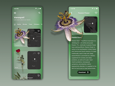 UI of "Vanaspati" app