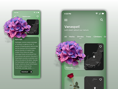 UI of "Vanaspati" app
