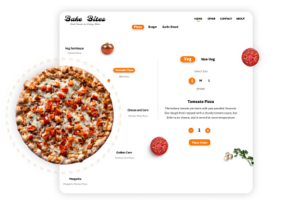 UI of "Bake Bites" website app app design branding design graphic design illustration landing page logo product design ui ui design ui ux ui ux design ux ux design vector web design web ui website design website ui