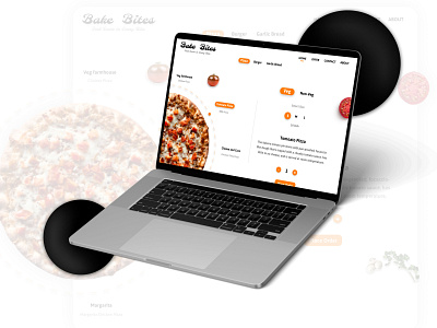 UI of "Bake Bites" website