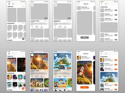 UI of "GameZ" app