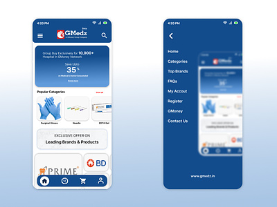 UI of "GMedZ" app