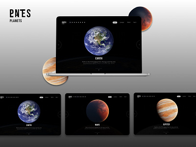 UI of "Planets Website"