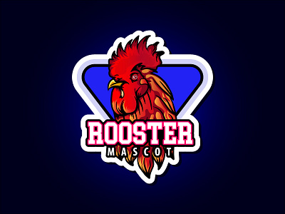 Rooster Mascot Emblem emblem esport esport logo games logo graphic design logo mascot promotion rooster wild