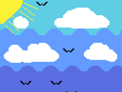 The weather in Florida 2d krita pixel sprite