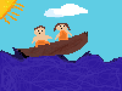 Boat ride 2d pixel