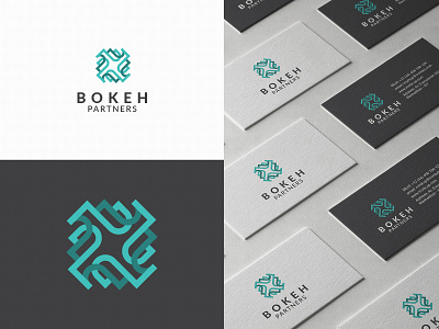 Bokeh Partners adobeillustator branding design illustration logo vector