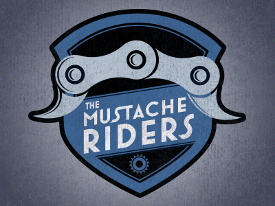 Mustache Riders Logo cycling