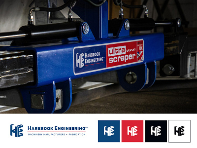 Harbrook Engineering Logo engineering he logo machinery
