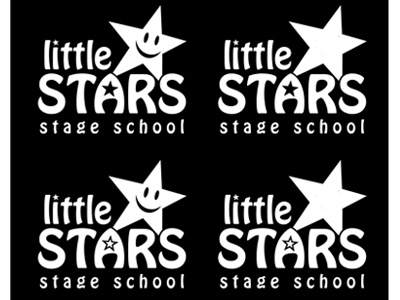 Little Stars black logo school stage star white