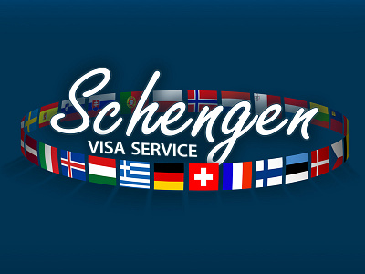 Schengen Visas circle europe flags visas