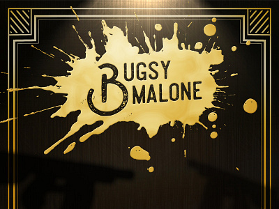 Bugsy Malone deco musical poster splat