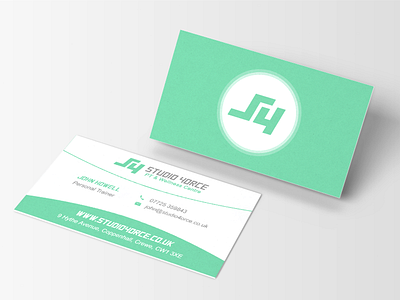 S4 Redesign business cards fitness force mockup personal trainer studio
