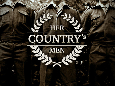 Her Country's Men army logo uniform wartime wreath