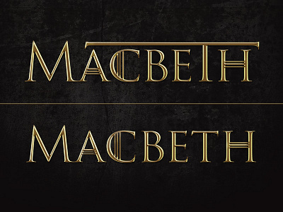 Gold Text Effect game of thrones gold shakespeare title