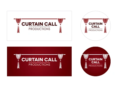 Curtain Call Productions Logo acting curtains logo musical production theater theatre