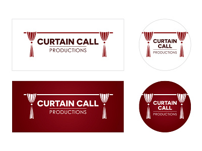 Curtain Call Productions Logo acting curtains logo musical production theater theatre