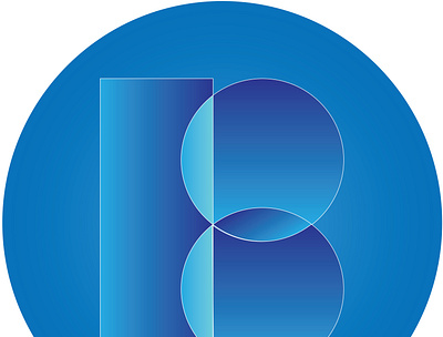 English Letter "B" or Number 18 18 app b blue color logo icon branding chamil rushika colorful logo design graphic design icon illustration letter b logo number 18 png typography ui ux vector