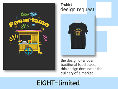 t-shirt design for night food market design graphic design illustration