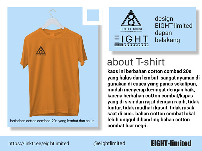 Eightlimited design t shirt front and back graphic design illustration typography vector