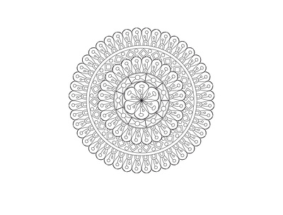 Mandala Design colouring page design flowers front front design graphic design illustration logo mandala number