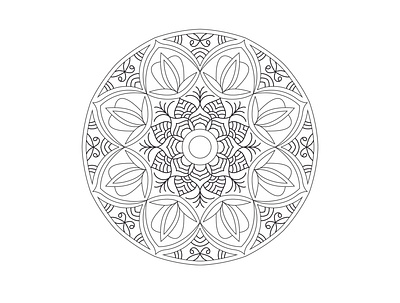 Mandala Design colouring page design flowers front front design graphic design illustration logo mandala number