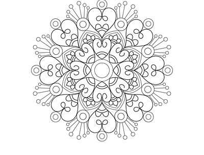 Mandala Design colouring page design flowers front front design graphic design illustration logo mandala number