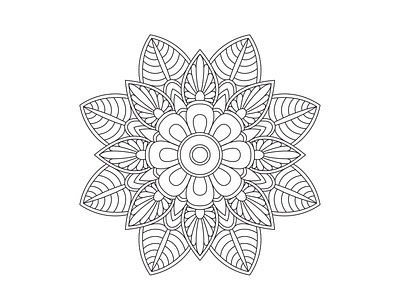 Mandala Design colouring page design flowers front design graphic design illustration mandala ui