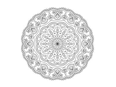 Mandala Design colouring page design flowers front front design graphic design illustration logo mandala ui