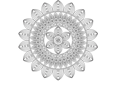 Mandala Design colouring page design flowers front front design graphic design illustration logo mandala ui