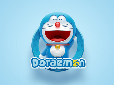 Doraemon beginning character clown cute design firstshot illustration invite