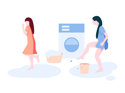 Washer Women illustration washer web women