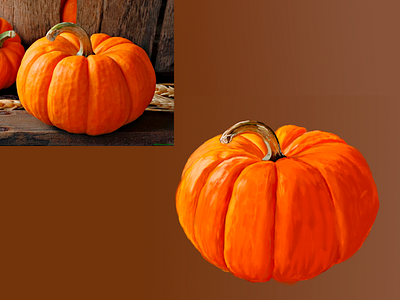 Pumpkin created in Photoshop