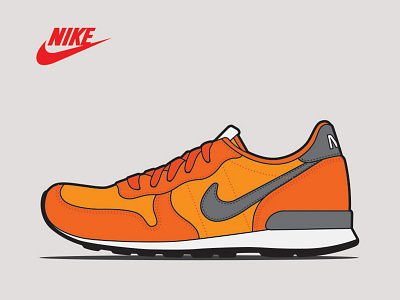 Nike Pegasus 1983 illustration nike nike pegasus orange shoe