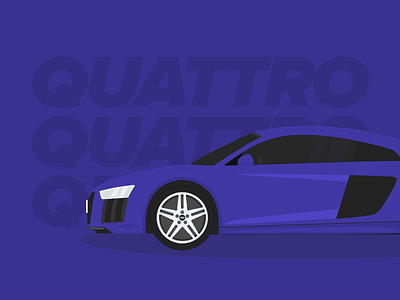 Audi R8 quattro adobe illustrator audi audi r8 cars design illustration speed supercars vector