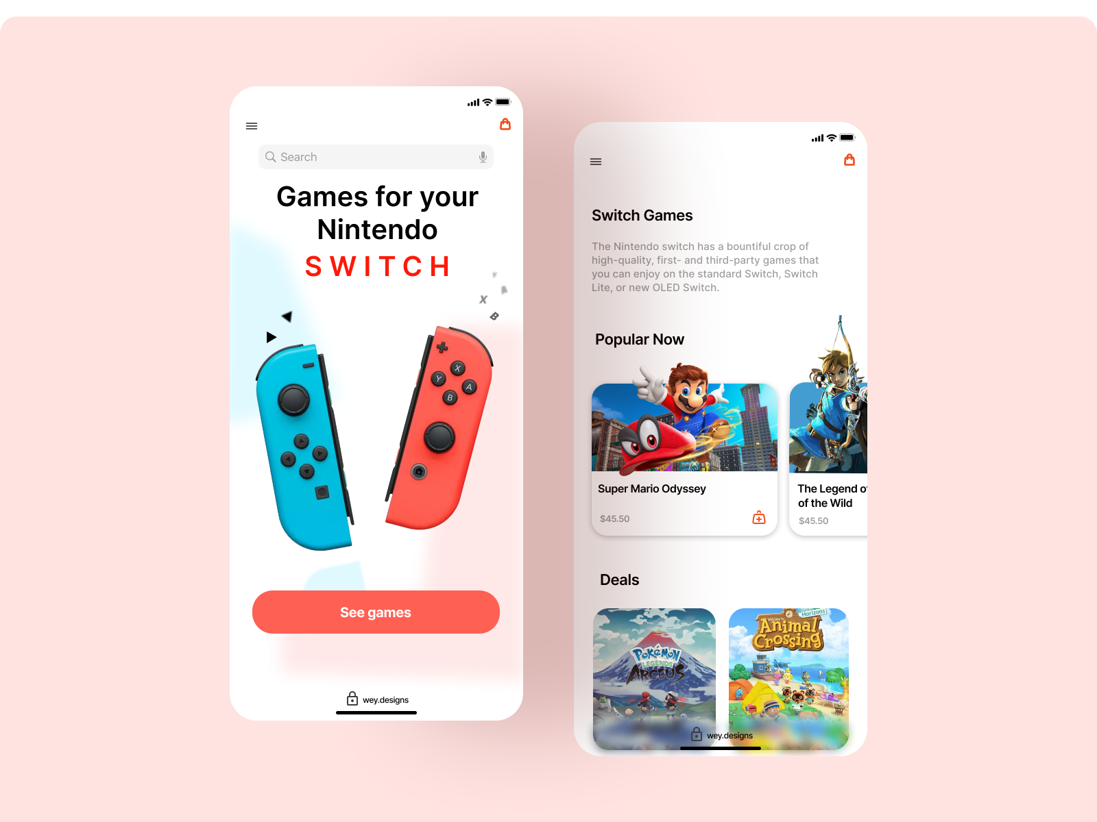 Mobile app design for a game store by weyinmi UG on Dribbble