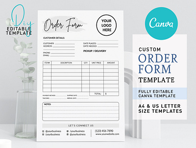 Order Form Template For Small Business graphic design invoice form order forms custom small business forms