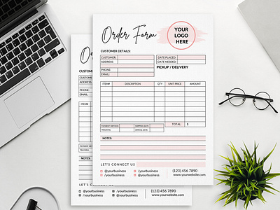 Printable Order Form Canva