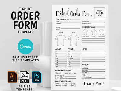 T Shirt Order Form Template t shirt order form