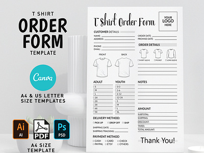 T Shirt Order Form Template