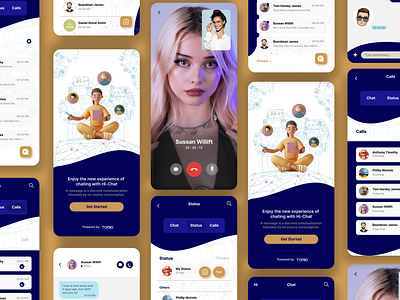 Hi - Chat 1 Screen Powered by Tomio app design graphics design productdesigns ui ux