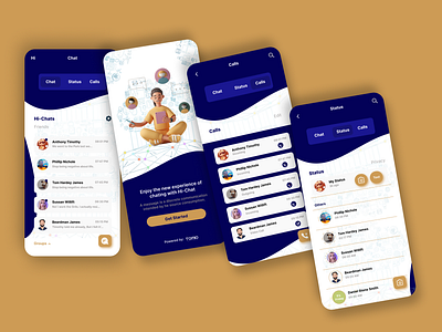 Hi - Chat 2 Screen Powered by Tomio app design graphics design productdesigns ui ux