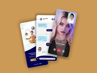 Hi - Chat Screen 4 Powered by Tomio app design graphics design illustration productdesigns ui ux