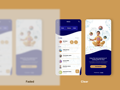 Hi - Chat Screen 5 Powered by Tomio app design graphics design illustration productdesigns ui ux