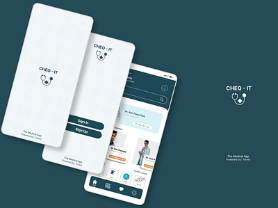 Cheq-IT The Medical App. Powered by Tomio app design productdesigns ui ux