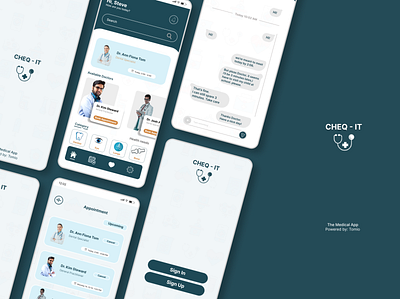 Cheq-IT The Medical App. Powered by Tomio app design productdesigns ui ux