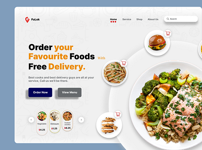 Food order Website Design design ux