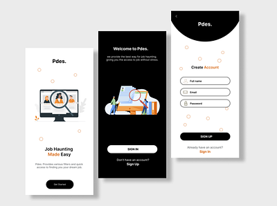 Job search 2. app design graphics design illustration productdesigns ui
